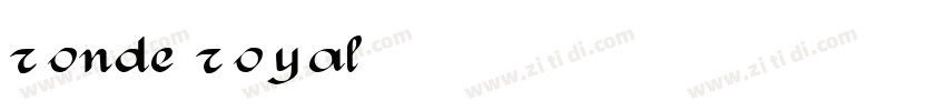 ronde royal字体转换